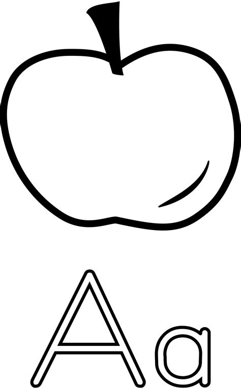 Clipart - A Is For Apple