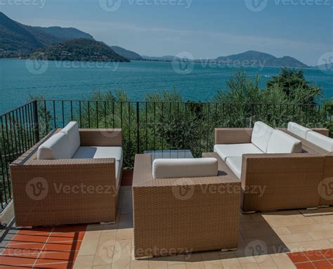 Terrace with lake view 10973094 Stock Photo at Vecteezy