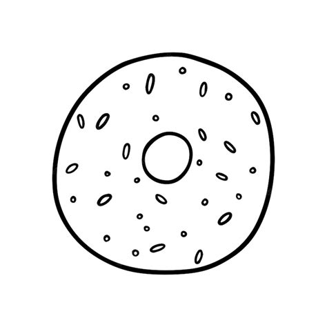 Premium Vector | Donut with icing and sprinkles sweet dessert bakery product doodle linear ...