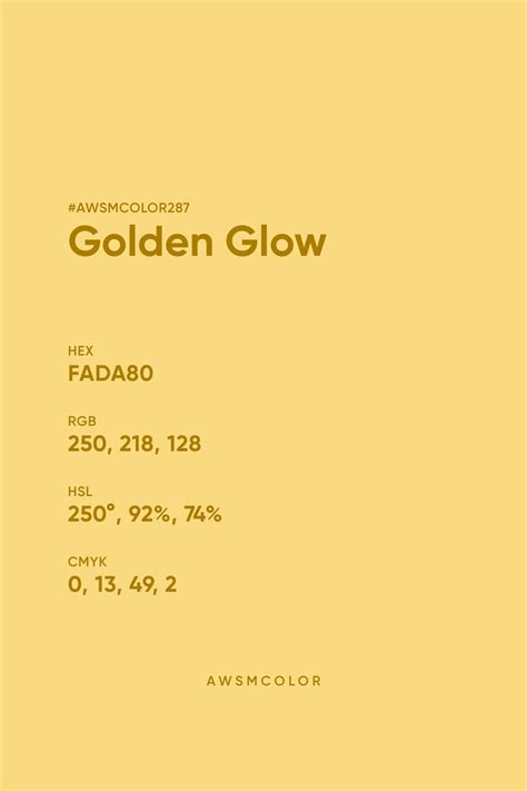 Gold CMYK Color Chart