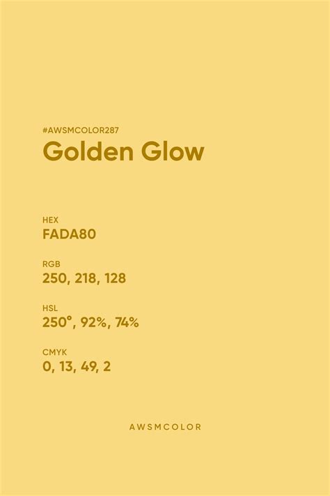 Awsmcolor | Golden Glow | Flat color palette, Brand color palette ...