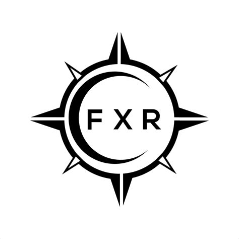 FXR abstract technology circle setting logo design on white background ...