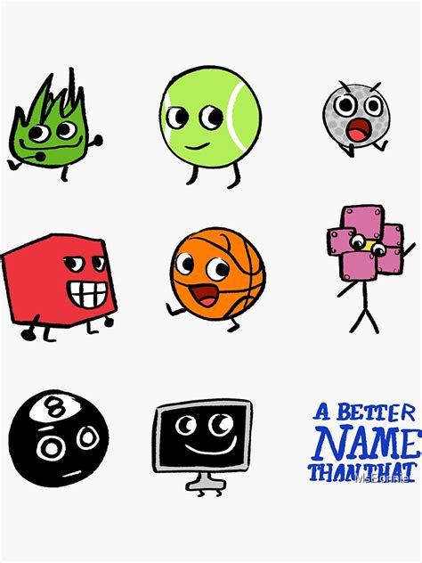 "BFB A BETTER NAME THAN THAT Pack" Sticker for Sale by MsBonnie | Redbubble