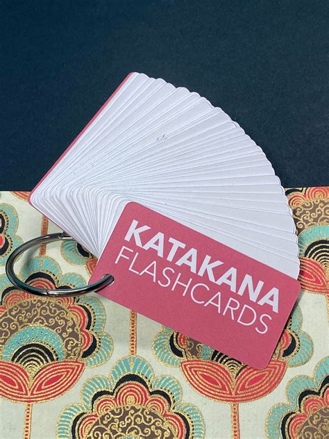 Katakana Japanese Language Flashcards 71 Katakana Flash Card - Etsy