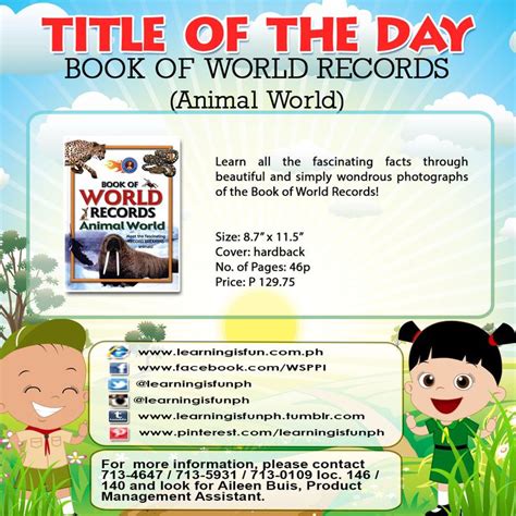 [TITLE OF THE DAY] BOOK OF WORLD RECORDS #books #worldrecords # ...