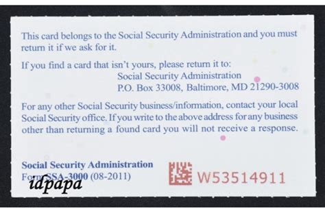 Fake SSN IDPAPA