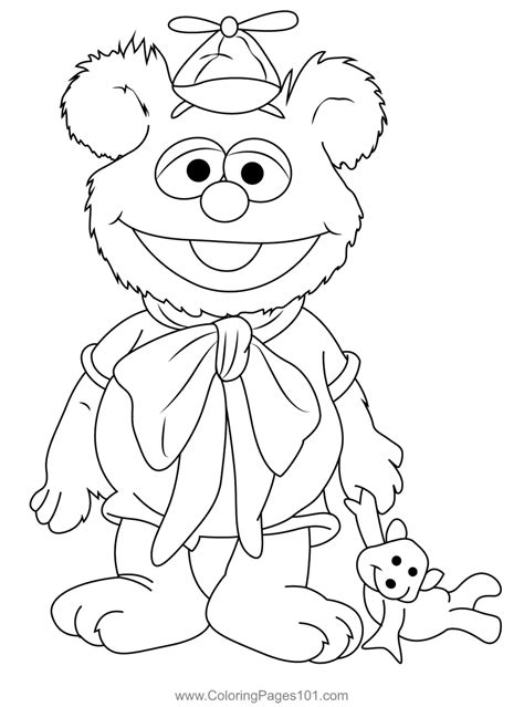 Baby Fozzie Coloring Page for Kids - Free Muppet Babies Printable ...