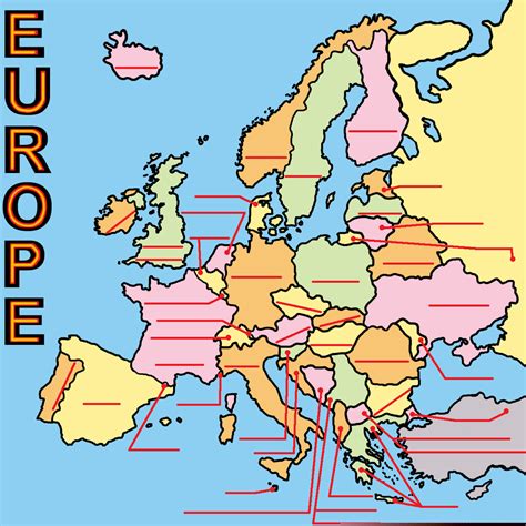 Europe Continent Map Clip Art