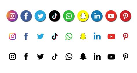 Social Media Logos and Icons Collection 3218709 Vector Art at Vecteezy