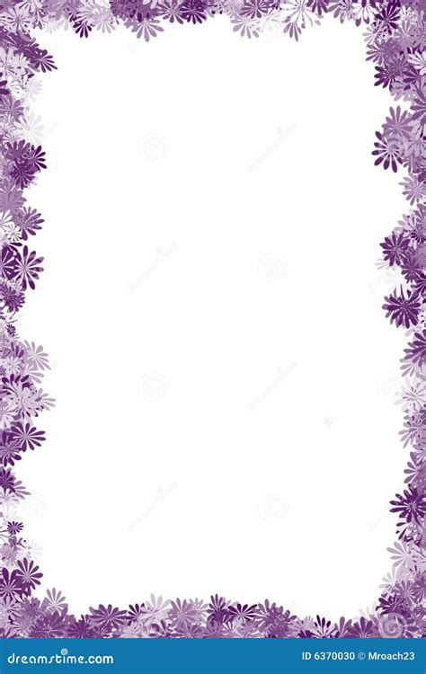 Purple Flower Border With White Background - Krysfill Myyearin