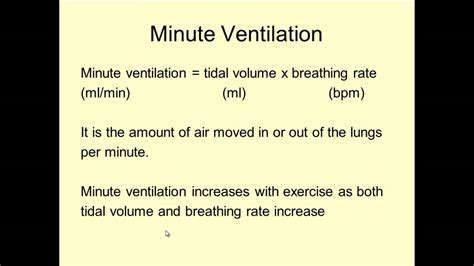 How To Calculate Minute Ventilation