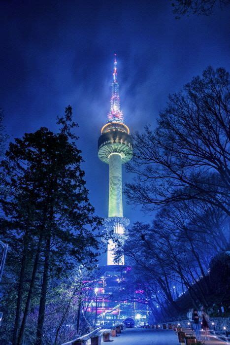 South Korea Namsan Tower Night - Laisse moidessiner