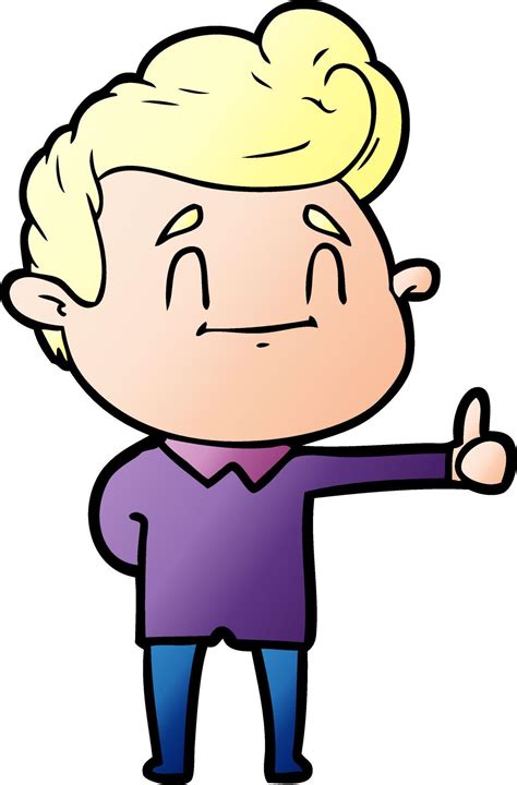 happy cartoon man giving thumbs up 12410293 Vector Art at Vecteezy