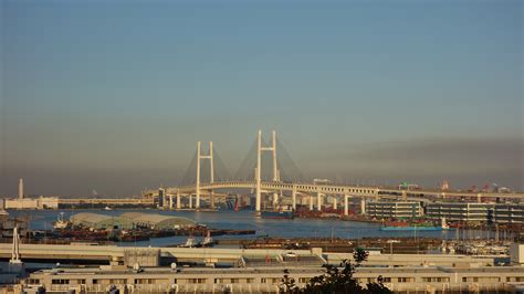 Yokohama Bay Bridge, late afternoon [5472 x 3080][OC] : r/japanpics