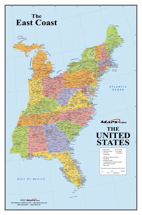 Printable Road Map Of Eastern Usa - Printable US Maps
