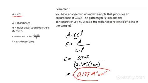 Beer's Lambert Law Equation - MckennarosCervantes