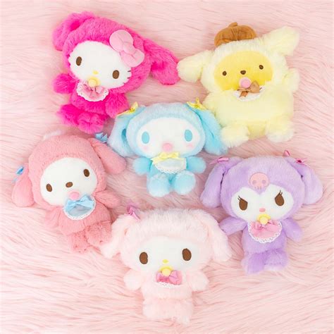 Sanrio Characters Fluffy Baby Mascot Plush – JapanLA