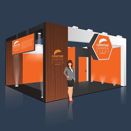 Creative Exhibition Stand Design. Booth Template. Corporate Identity ...