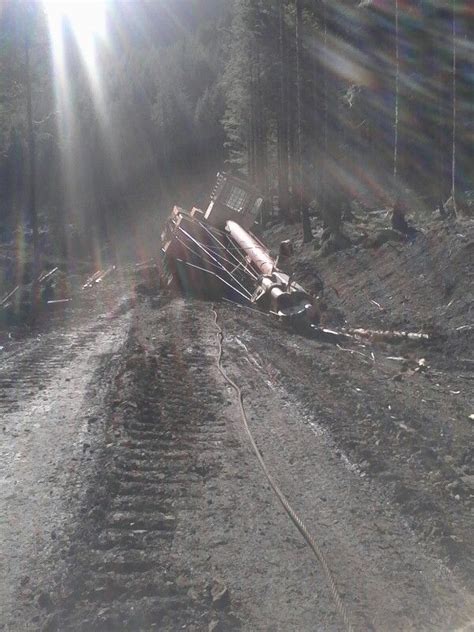 100,000 pounds stuck in the mud. | Logging equipment, Stuck in the mud, Logging trucks