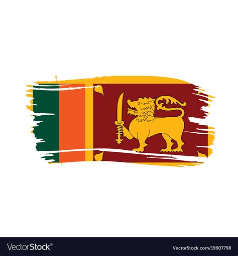 Sri lanka flag Royalty Free Vector Image - VectorStock