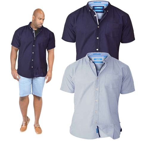 Duke D555 Mens Big Tall King Size Levi Short Sleeve Chambray Cotton Oxford Shirt | eBay