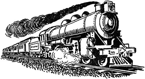 Steam Train | ClipArt ETC | Train drawing, Train clipart, Illustration wall