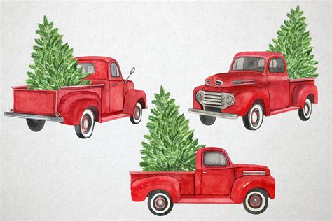 Free Printable Red Truck With Christmas Tree - Printable Word Searches