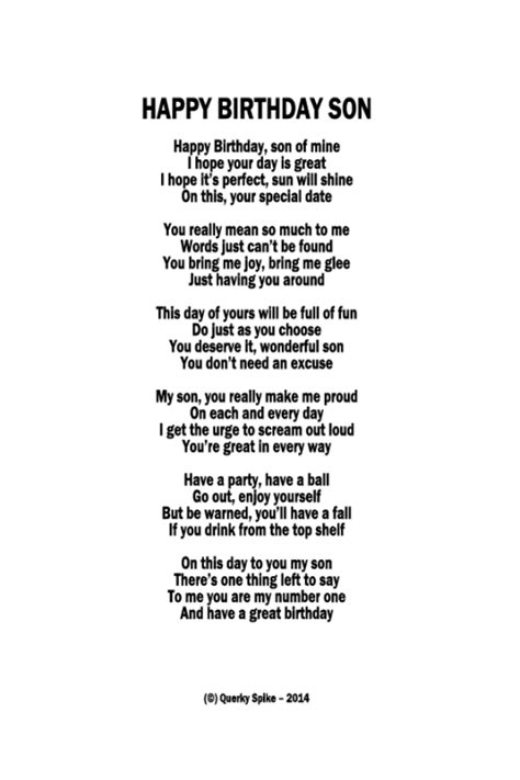 Happy birthday son Poems