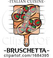 Royalty-Free (RF) Bruschetta Clipart, Illustrations, Vector Graphics #1