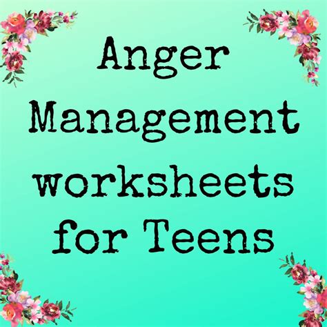 Coping Statements for Anger - Worksheets Library
