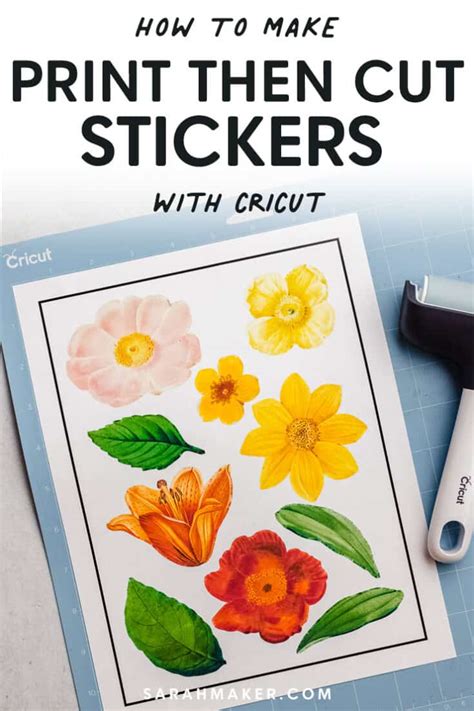 How to Make Stickers with Cricut "Print then Cut" - Sarah Maker