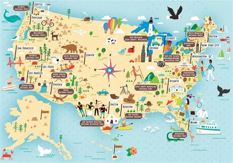 Portfolio | Illustrated map, Us national parks map, Us national parks