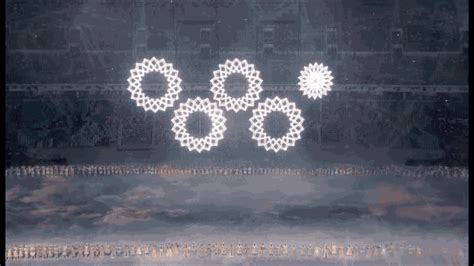 Olympic Rings Lighting Fail During Opening Ceremony | Gifrific