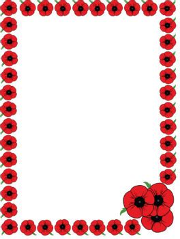 Remembrance Day Poppy Borders by Miss Amy's Creations | TPT