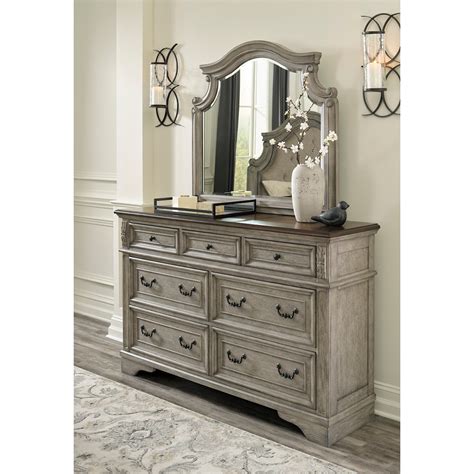 Signature Design by Ashley Lodenbay 582375121 Traditional Dresser and Mirror | Sam's Furniture ...