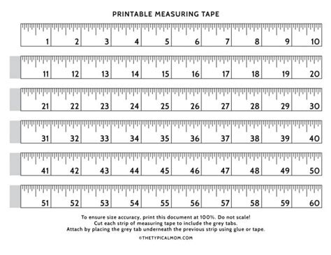 Life Size Printable Tape Measure