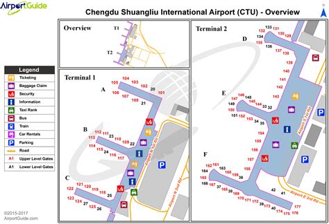 Chengdu - Chengdu Shuangliu International (CTU) Airport Terminal Map - Overview | Airport guide ...