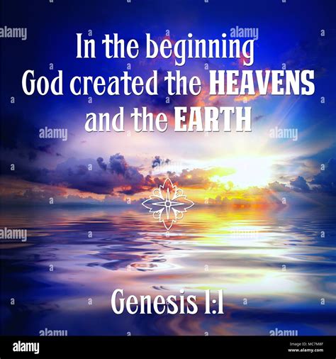 In the beginning God created the heavens and the earth Genesis 1:1 Stock Photo - Alamy