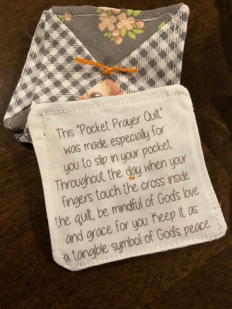 Pocket Prayer in 2021 | Quilt labels, Prayer gifts, Quilted gifts