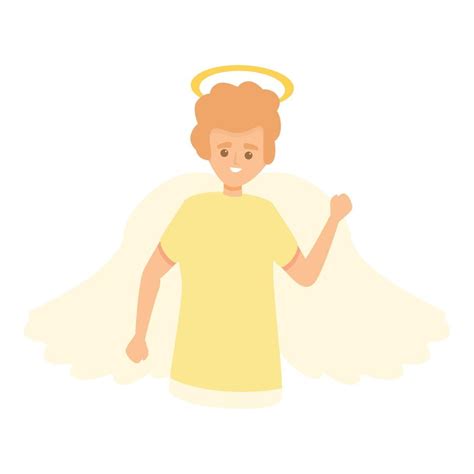 Heaven angel icon, cartoon style 14350074 Vector Art at Vecteezy