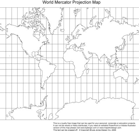 World Map Mercator Projection Printable - Printable Maps