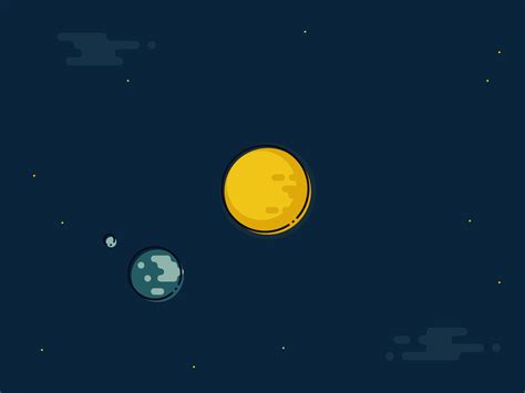 Sun Earth Moon by Svetlana Zharskaya on Dribbble