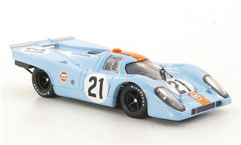 Miniature Porsche 917 1970 1/43 Brumm K RHD No.21 JWA-Gulf Racing Team ...