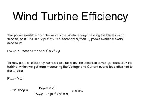 Calculating Wind Turbine Efficiency By Willem Scholten Learning