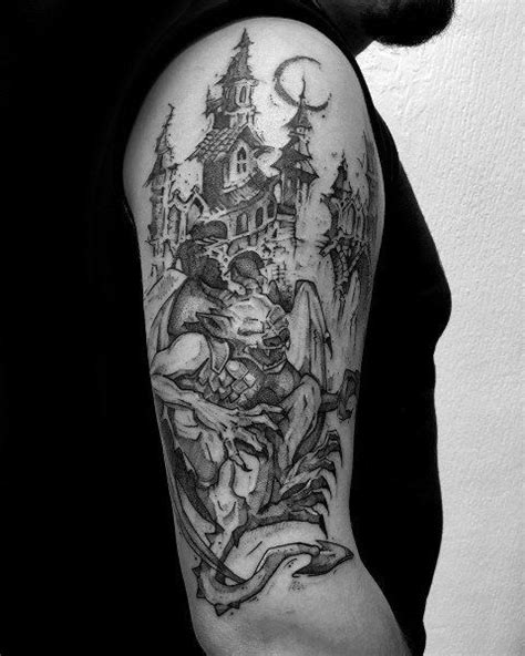 50 Gothic Tattoos für Männer – Ideen für dunkle Körperkunst - Tatowierungen | Gothic tattoo ...