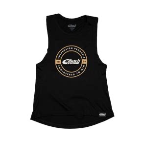 Eibach Women's Black Tank - White/Gold Circle Logo