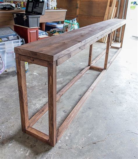 This 9' sofa table can be made for around just $30! Link to tutorial. # ...