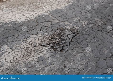 Cracked Road Texture stock image. Image of black, industrial - 137008565