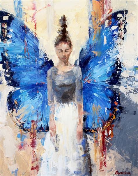 GIRL - BUTTERFLY #3. Painting by Irina Alexandrina | Saatchi Art