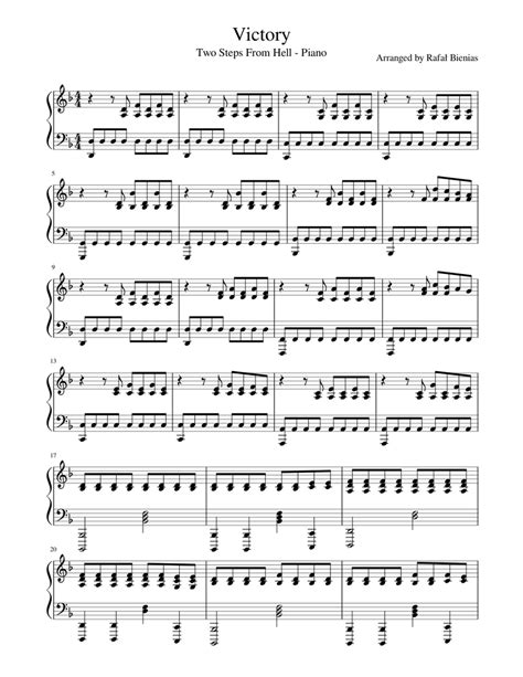 Two Steps From Hell - Victory - Piano Sheet music for Piano (Solo) | Musescore.com